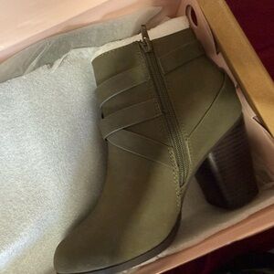 Charlotte Russe Olive Ankle Booties